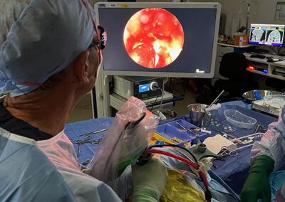 Looking over Mike Davison's shoulder